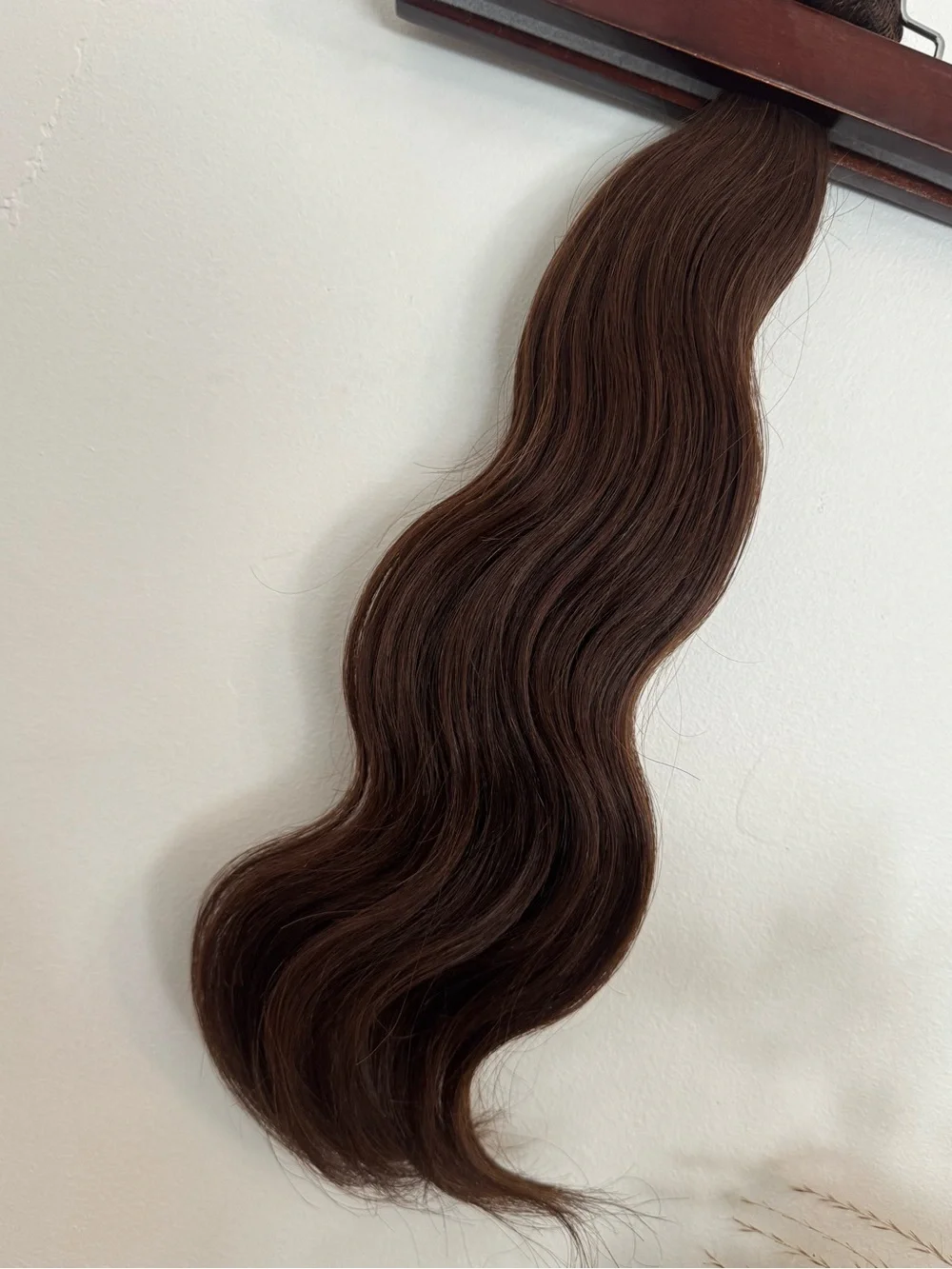 100% Human Hair Weft Extensions Medium Brown 18” Thick Ends Body Wave